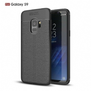 Cover Samsung Galaxy S9 Dobbelt Linje Litchi Lædereffekt