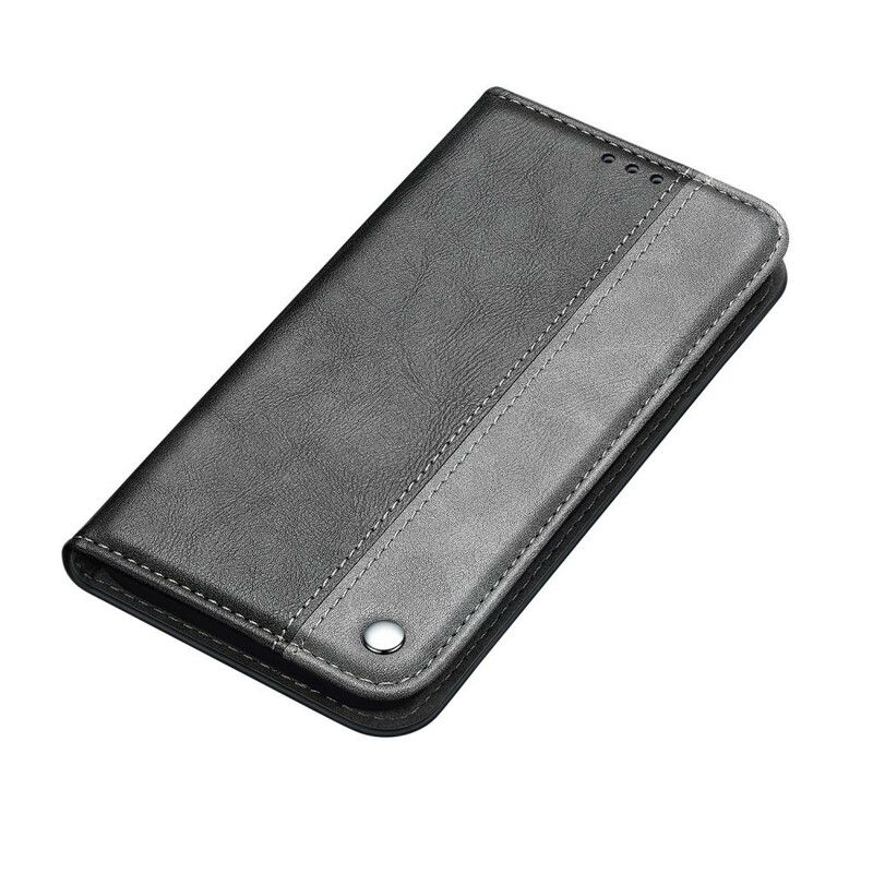 Cover Samsung Galaxy S9 Flip Cover Tofarvet Lædereffekt