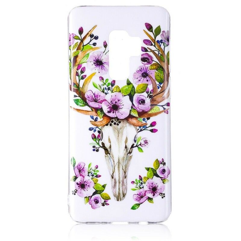 Cover Samsung Galaxy S9 Fluorescerende Blomsterelg