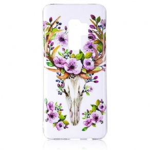 Cover Samsung Galaxy S9 Fluorescerende Blomsterelg