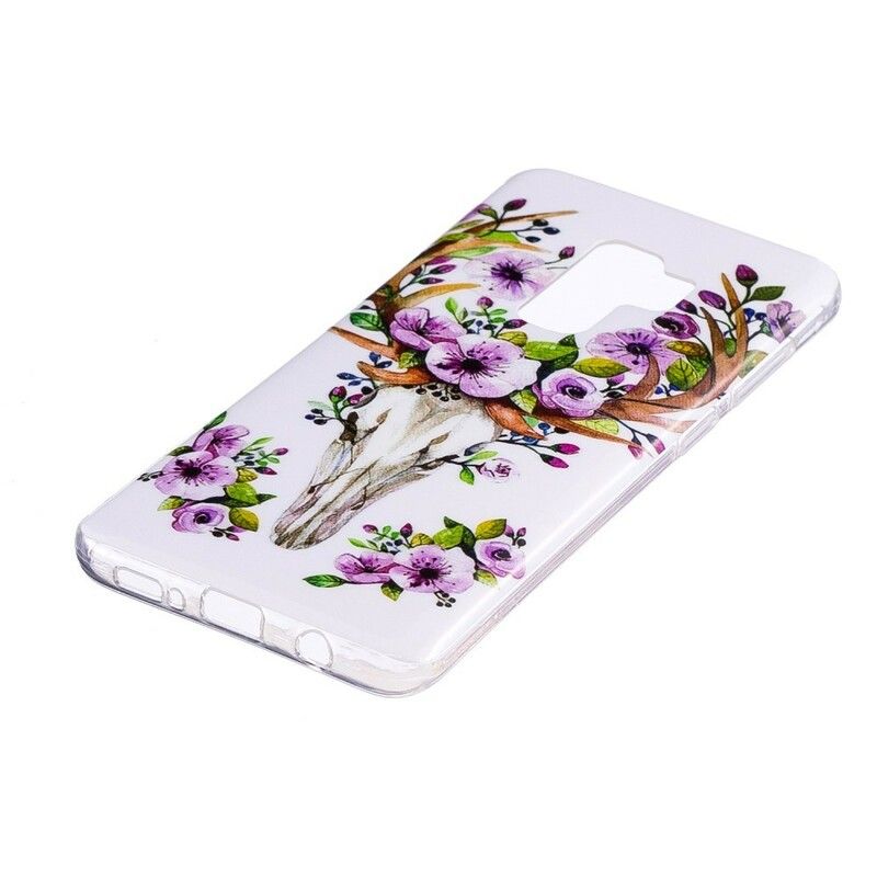 Cover Samsung Galaxy S9 Fluorescerende Blomsterelg