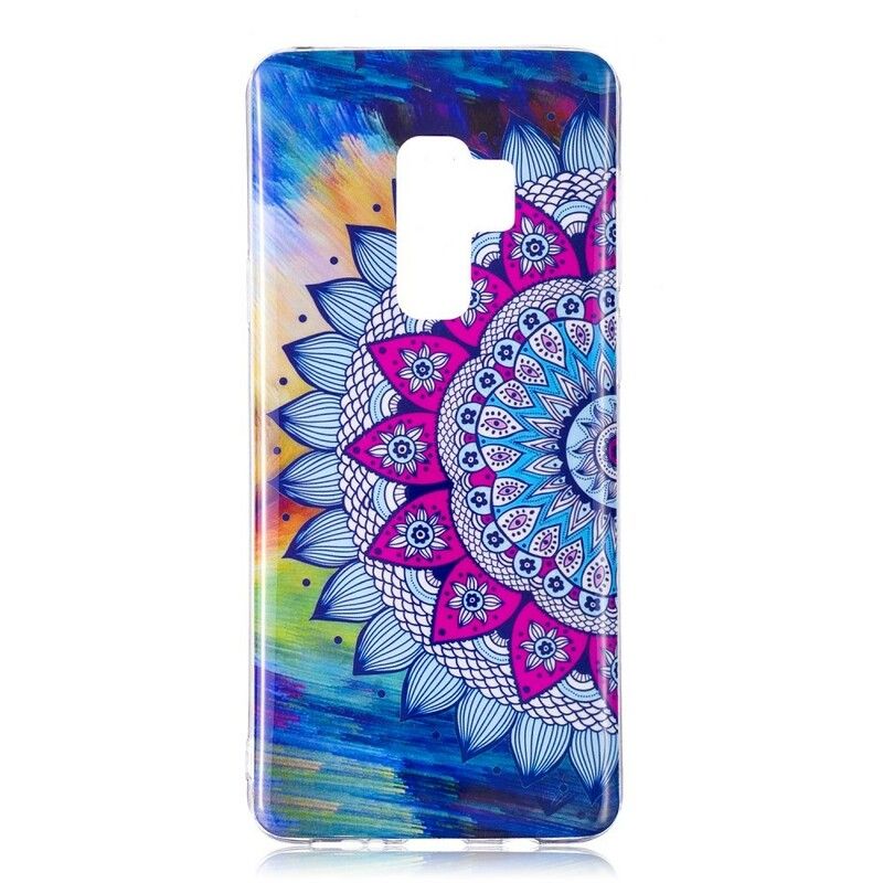 Cover Samsung Galaxy S9 Fluorescerende Farverig Mandala