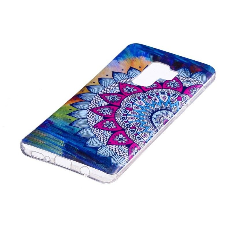 Cover Samsung Galaxy S9 Fluorescerende Farverig Mandala