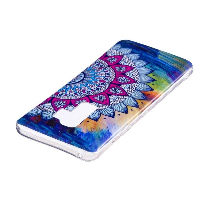 Cover Samsung Galaxy S9 Fluorescerende Farverig Mandala