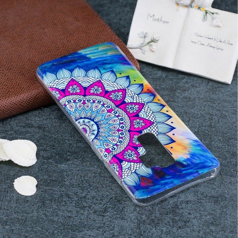 Cover Samsung Galaxy S9 Fluorescerende Farverig Mandala