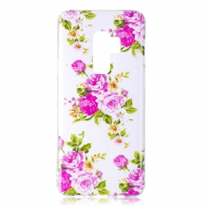 Cover Samsung Galaxy S9 Fluorescerende Frihedsblomster