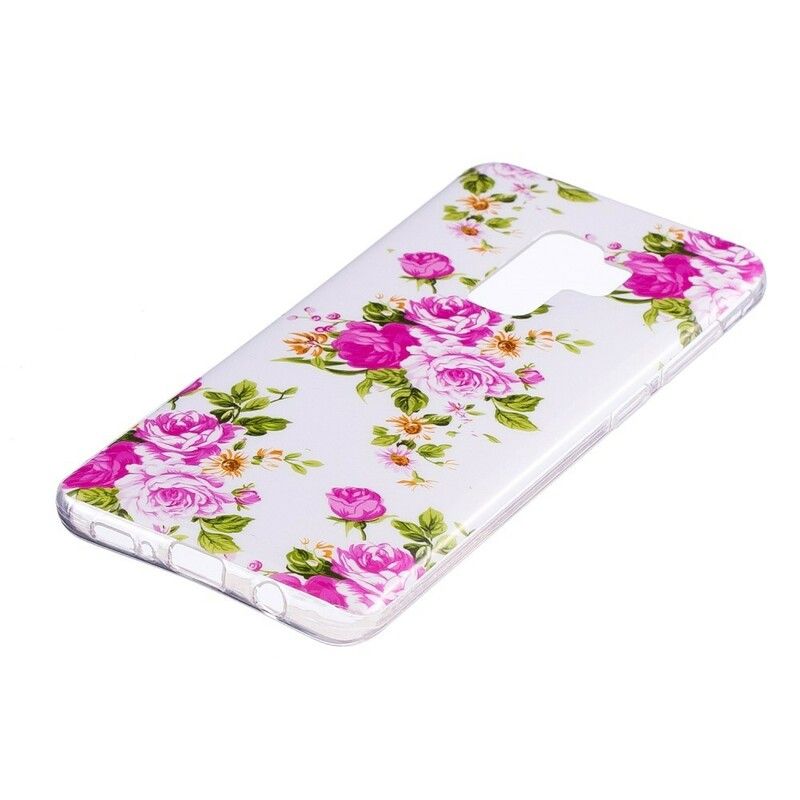 Cover Samsung Galaxy S9 Fluorescerende Frihedsblomster