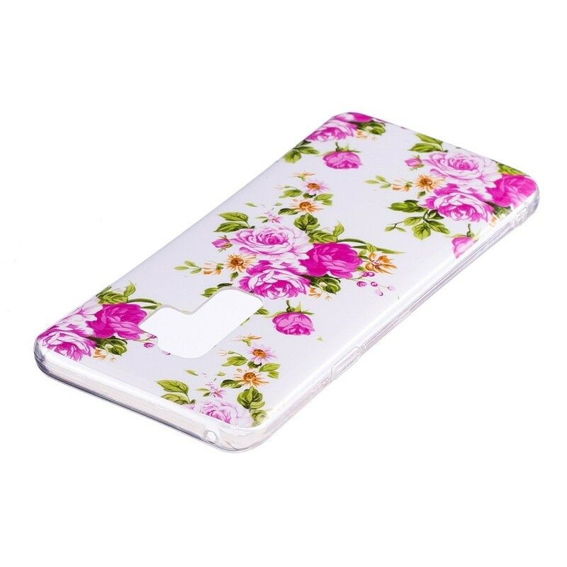 Cover Samsung Galaxy S9 Fluorescerende Frihedsblomster