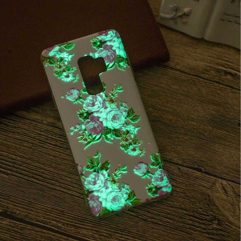 Cover Samsung Galaxy S9 Fluorescerende Frihedsblomster