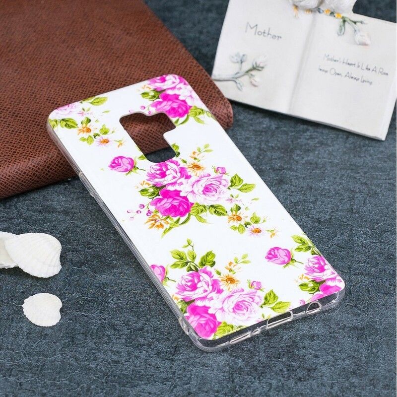 Cover Samsung Galaxy S9 Fluorescerende Frihedsblomster