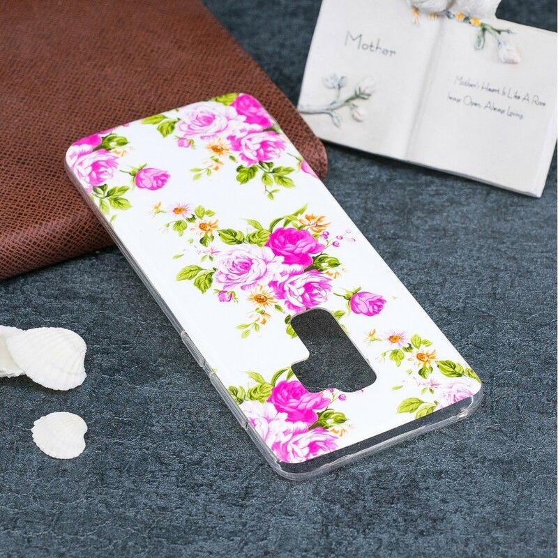 Cover Samsung Galaxy S9 Fluorescerende Frihedsblomster