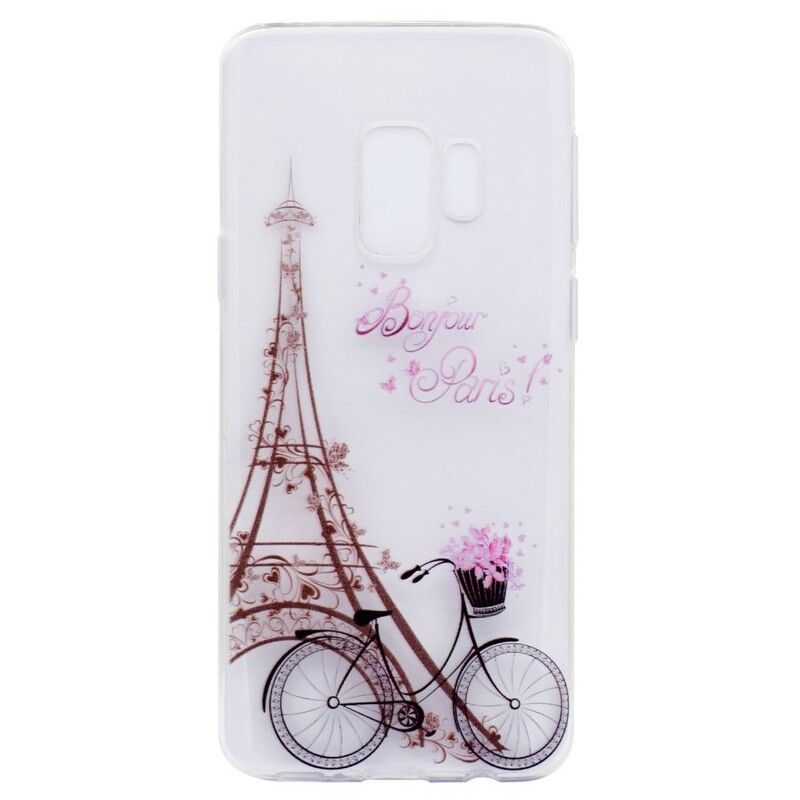 Cover Samsung Galaxy S9 Transparent Bonjour Paris