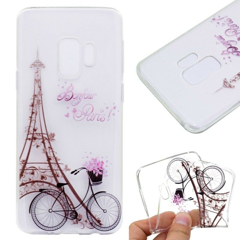 Cover Samsung Galaxy S9 Transparent Bonjour Paris