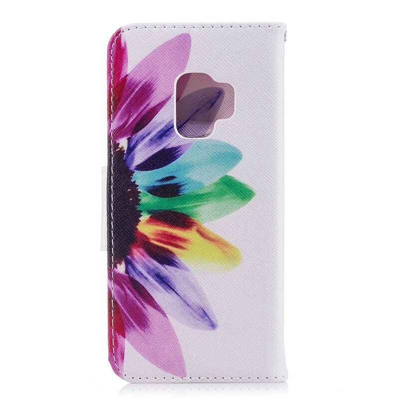 Flip Cover Samsung Galaxy S9 Akvarelblomst