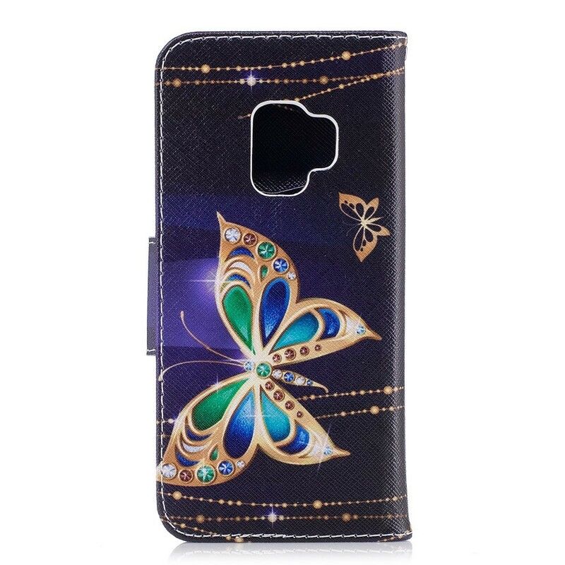 Flip Cover Samsung Galaxy S9 Magisk Sommerfugl