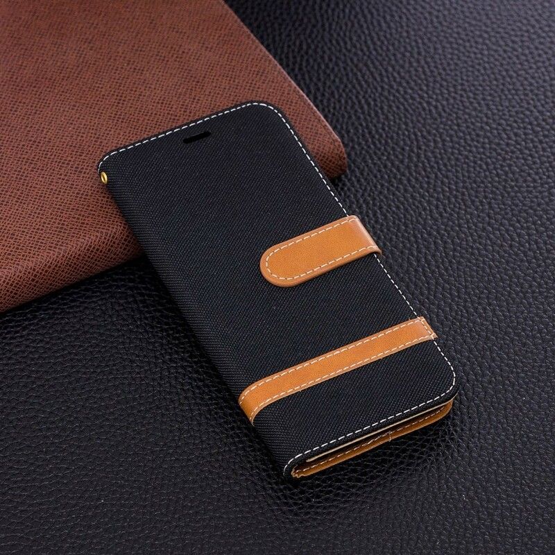 Flip Cover Samsung Galaxy S9 Med Snor Strop I Stof Og Læderlook