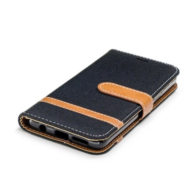 Flip Cover Samsung Galaxy S9 Med Snor Strop I Stof Og Læderlook