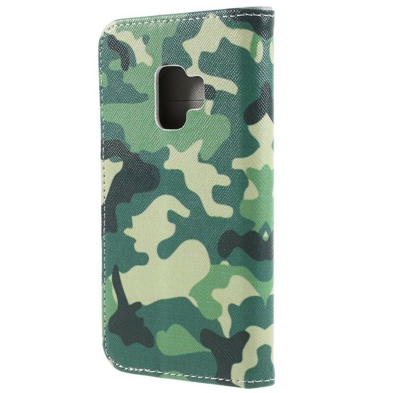 Flip Cover Samsung Galaxy S9 Militær Camouflage