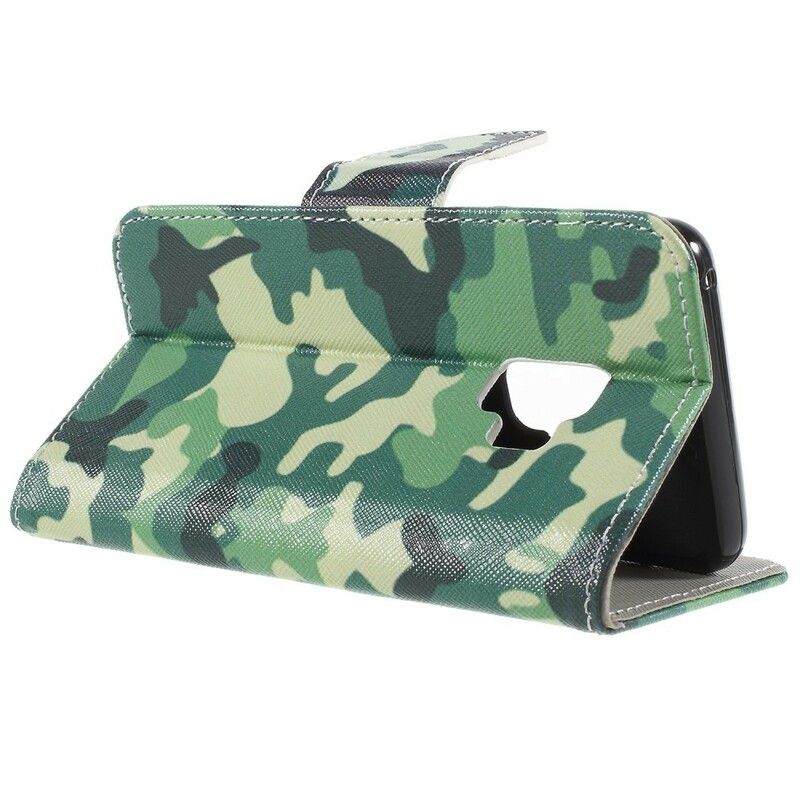 Flip Cover Samsung Galaxy S9 Militær Camouflage