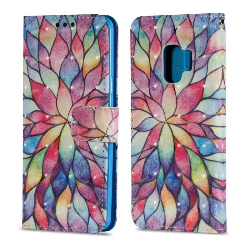 Flip Cover Samsung Galaxy S9 Optisk Farve