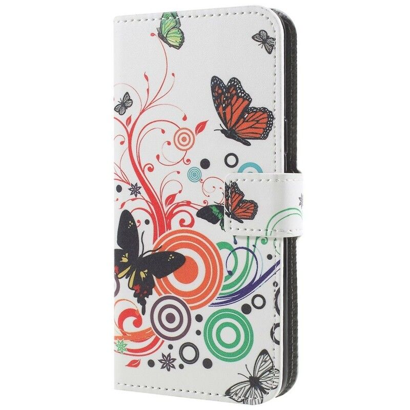 Flip Cover Samsung Galaxy S9 Sommerfugle Og Blomster