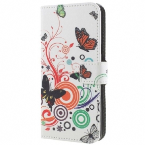 Flip Cover Samsung Galaxy S9 Sommerfugle Og Blomster