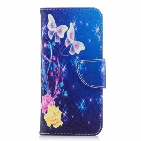 Flip Cover Samsung Galaxy S9 Sommerfugle Om Natten