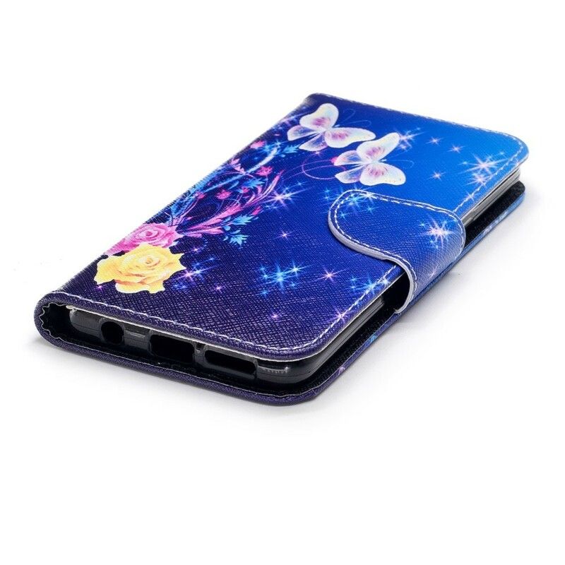 Flip Cover Samsung Galaxy S9 Sommerfugle Om Natten