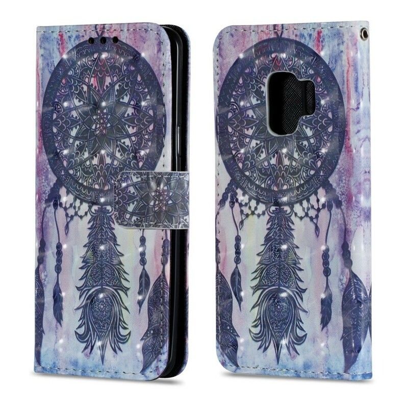 Læder Cover Samsung Galaxy S9 Farverig Drømmefanger