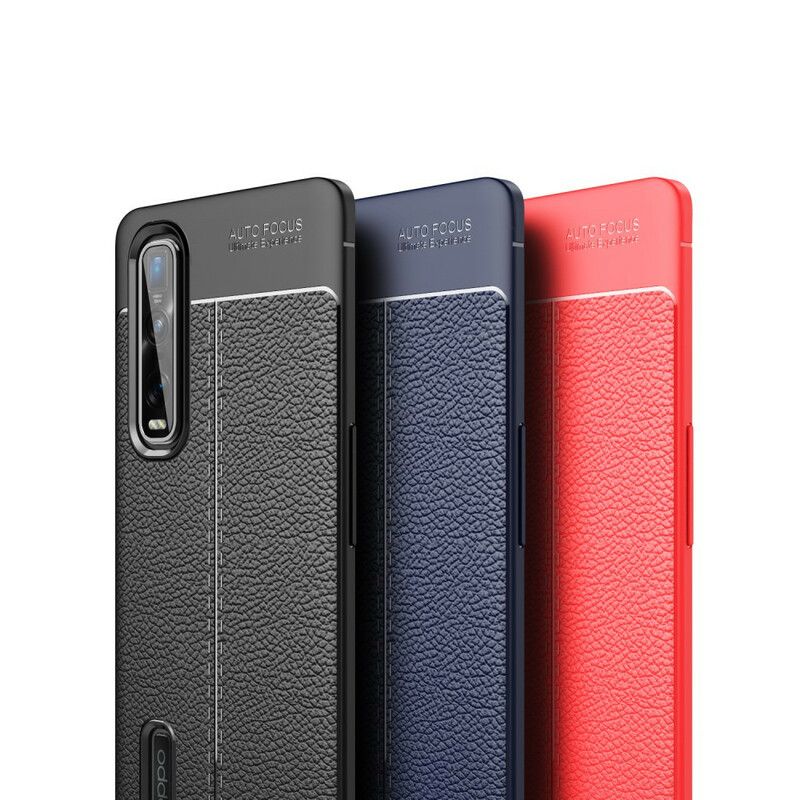 Cover Oppo Find X2 Pro Dobbelt Linje Litchi Lædereffekt