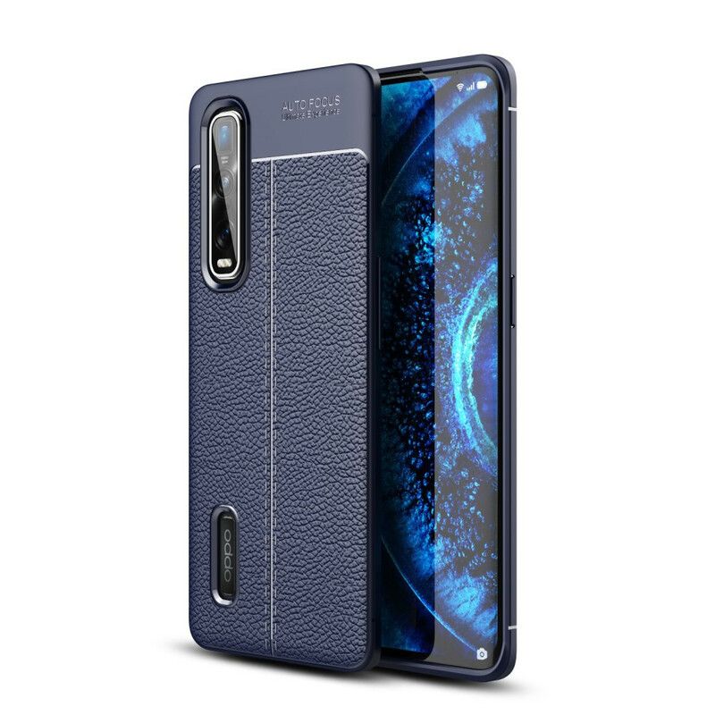 Cover Oppo Find X2 Pro Dobbelt Linje Litchi Lædereffekt