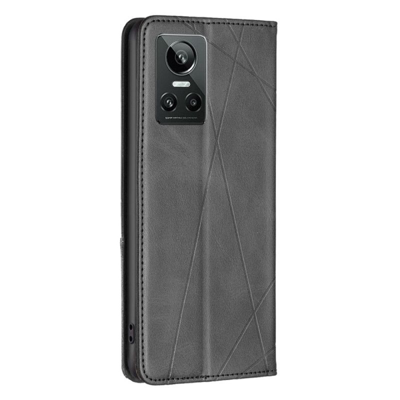 Cover Realme GT Neo 3 Flip Cover Geometriske Linier