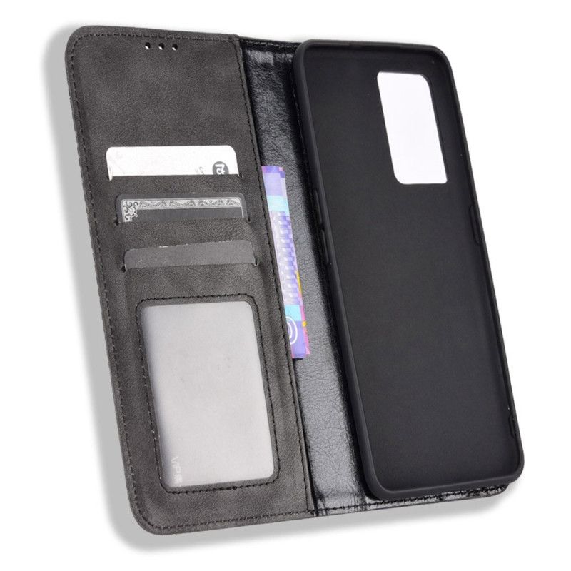 Cover Realme GT Neo 3 Flip Cover Retro Tekstur