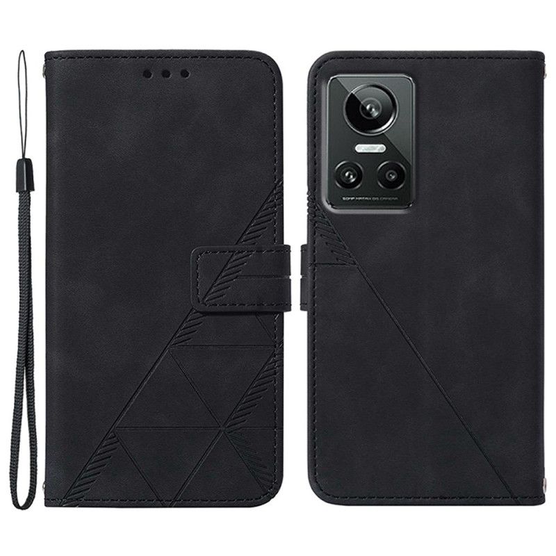 Flip Cover Realme GT Neo 3 Geometriske Mønstre