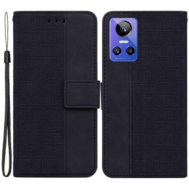 Flip Cover Realme GT Neo 3 Geometriske Mønstre