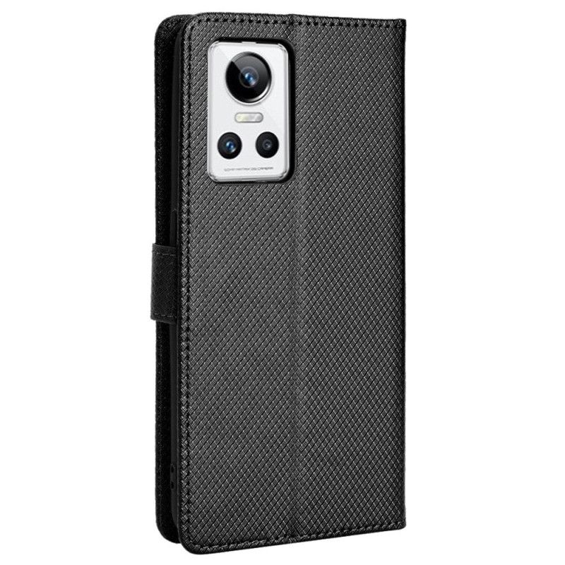 Flip Cover Realme GT Neo 3 Med Snor Strop Diamond Texture