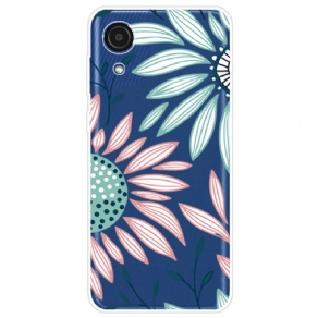 Cover Samsung Galaxy A03 Core En Gennemsigtig Blomst