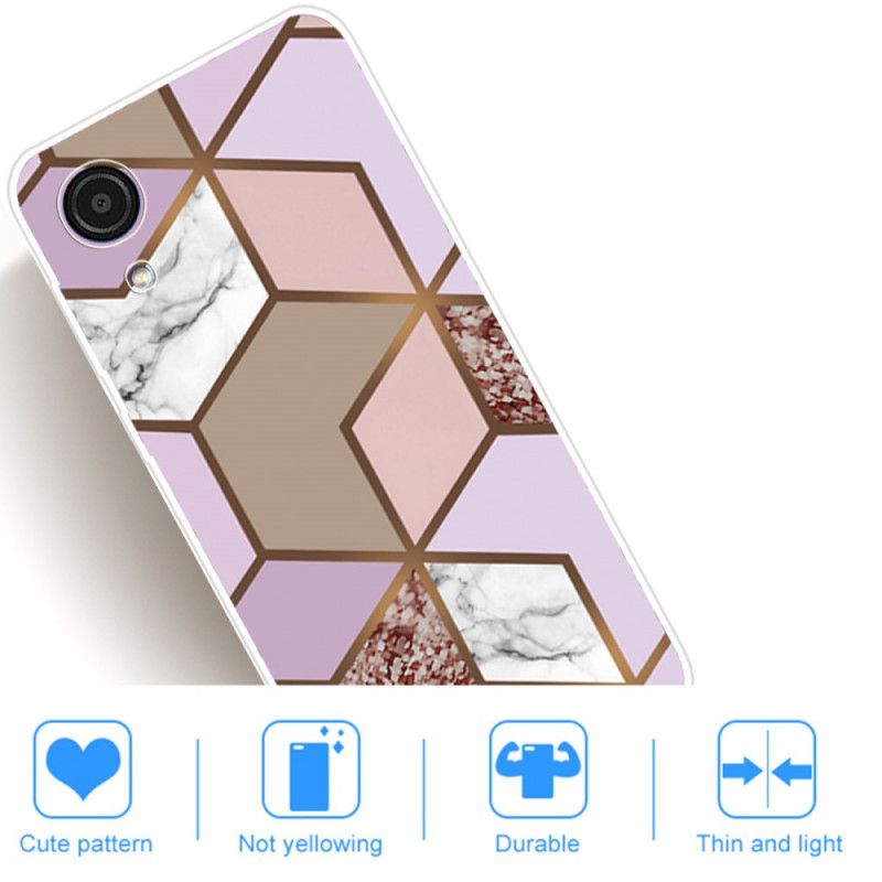 Cover Samsung Galaxy A03 Core Geometrisk Marmor