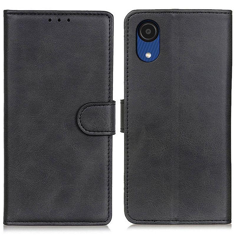 Flip Cover Samsung Galaxy A03 Core Mat Lædereffekt