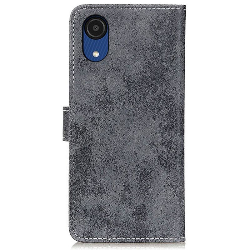 Flip Cover Samsung Galaxy A03 Core Vintage Lædereffekt