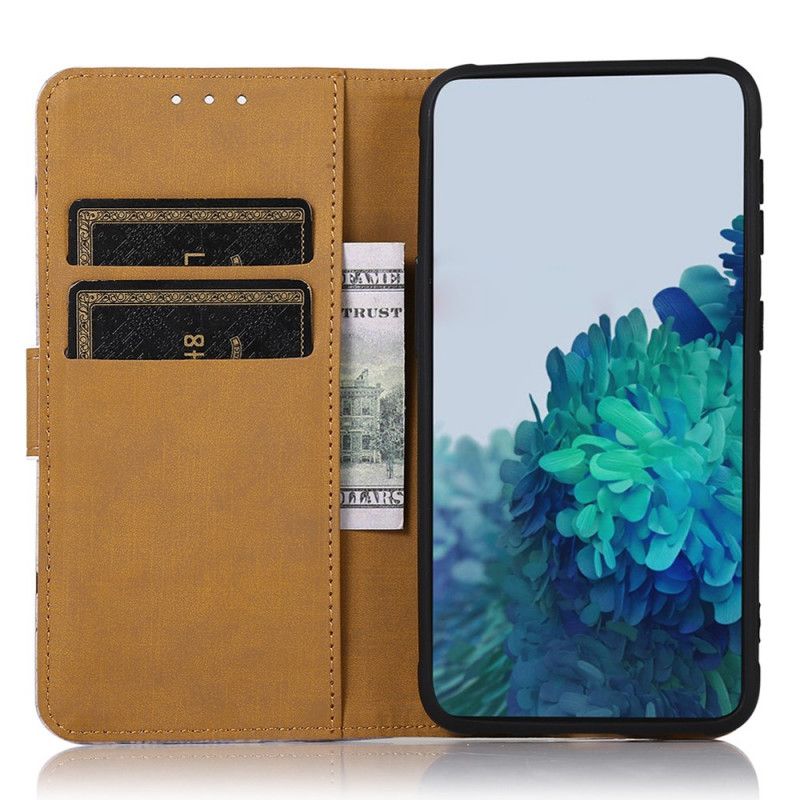 Læder Cover Samsung Galaxy A03 Core Blomstrende Træ