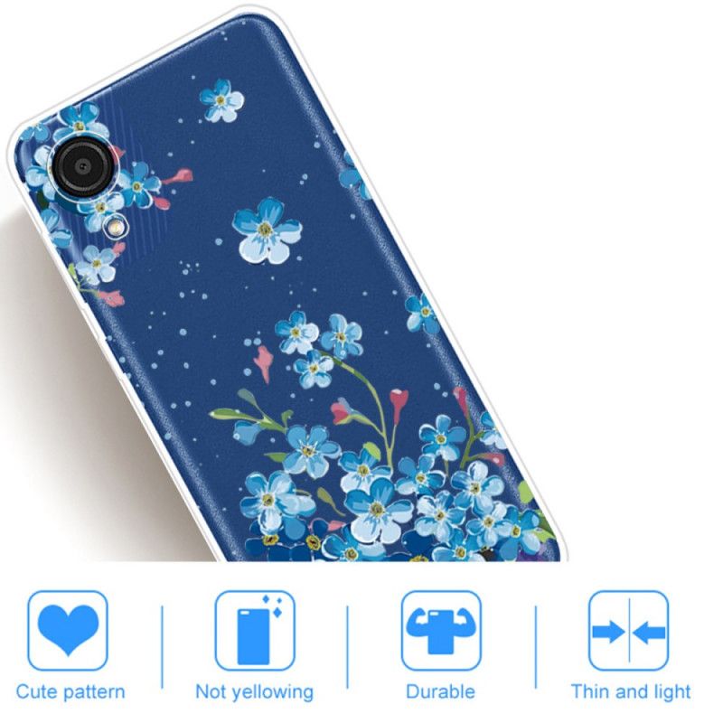 Mobilcover Samsung Galaxy A03 Core Blå Blomster