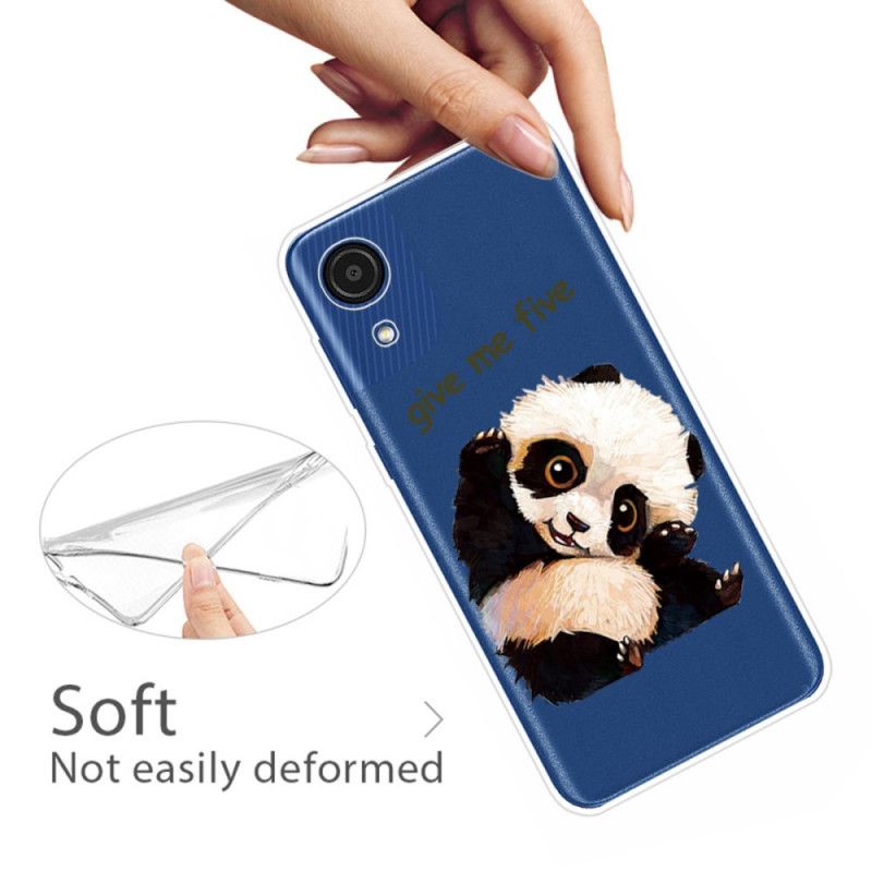 Mobilcover Samsung Galaxy A03 Core Panda Giv Mig Fem