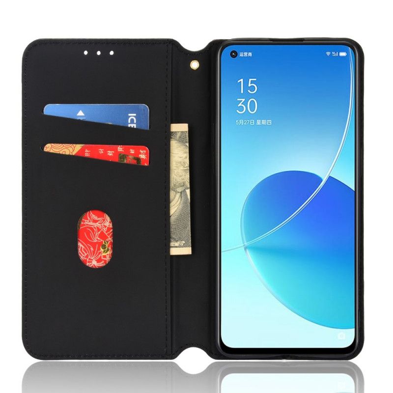 Cover Oppo Reno 6 5G Flip Cover 3d Diamantlædereffekt