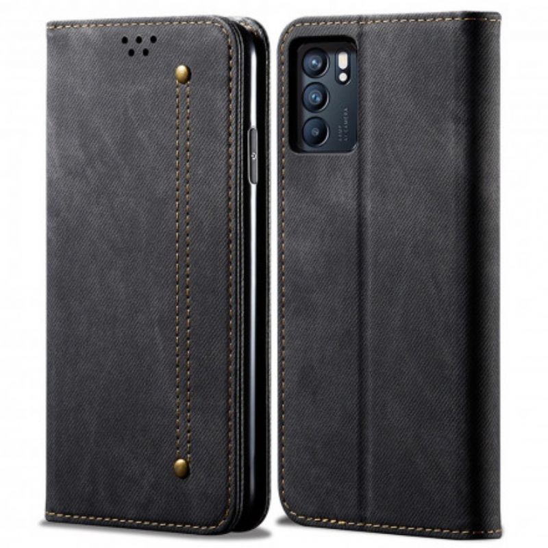 Cover Oppo Reno 6 5G Flip Cover Denimstof