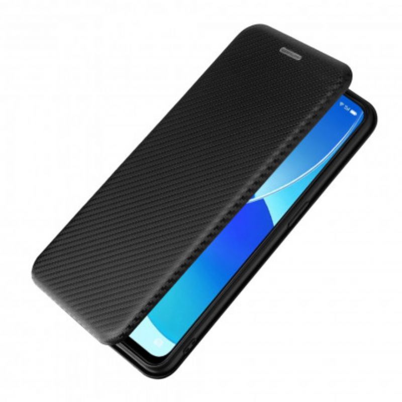 Cover Oppo Reno 6 5G Flip Cover Farvet Carbon Silikone