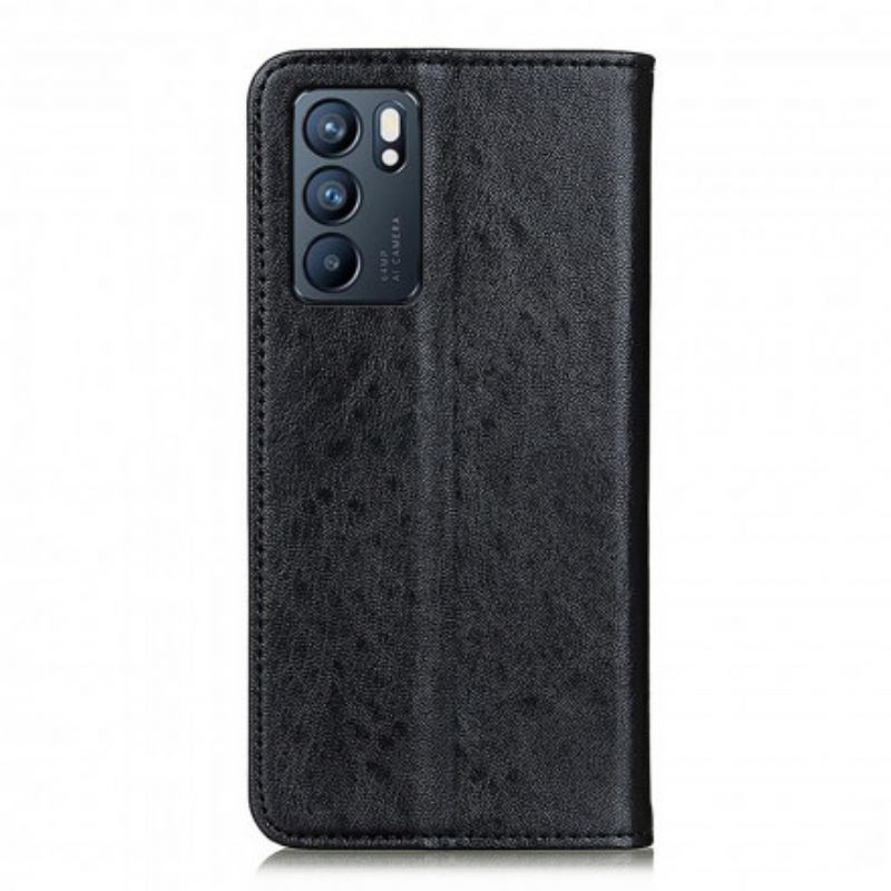 Cover Oppo Reno 6 5G Flip Cover Lædertekstur