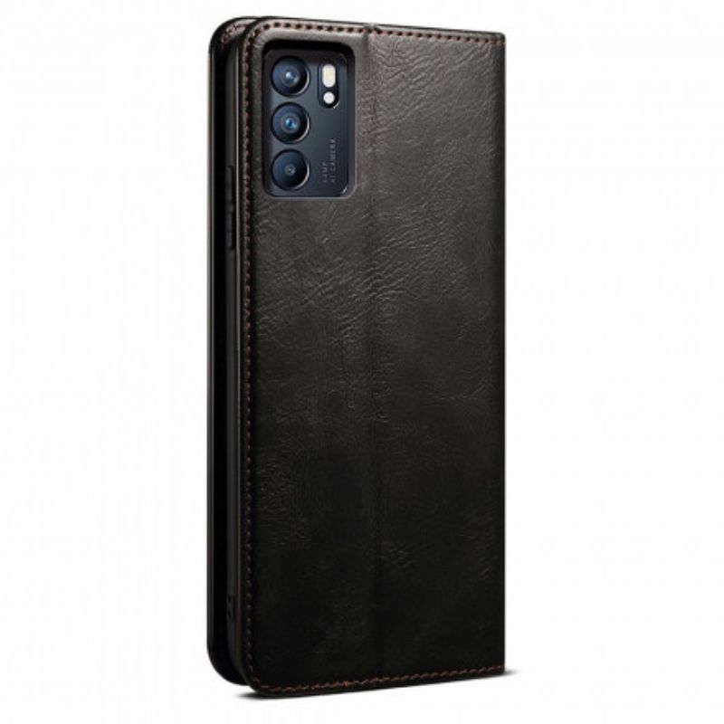 Cover Oppo Reno 6 5G Flip Cover Vokset Kunstlæder