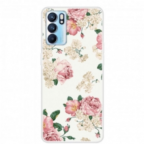 Cover Oppo Reno 6 5G Liberty Flowers Transparent