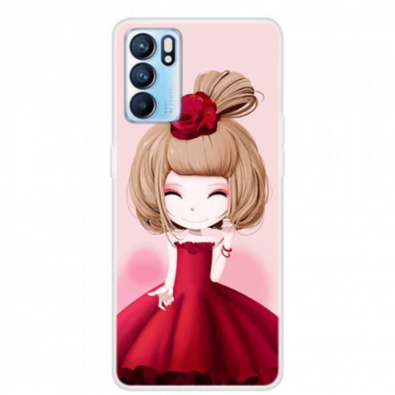 Cover Oppo Reno 6 5G Manga Lady